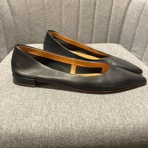 J. Crew black leather flats